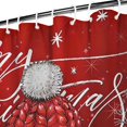 thumbnail image 3 of Merry Christmas Tree Snowflake Snowman Shower Curtains,Reusable Show Curtain with Hooks Vintage Polyester Fabric Curtains for Thanksgiving Day Fall Party Home Decor, 3 of 5