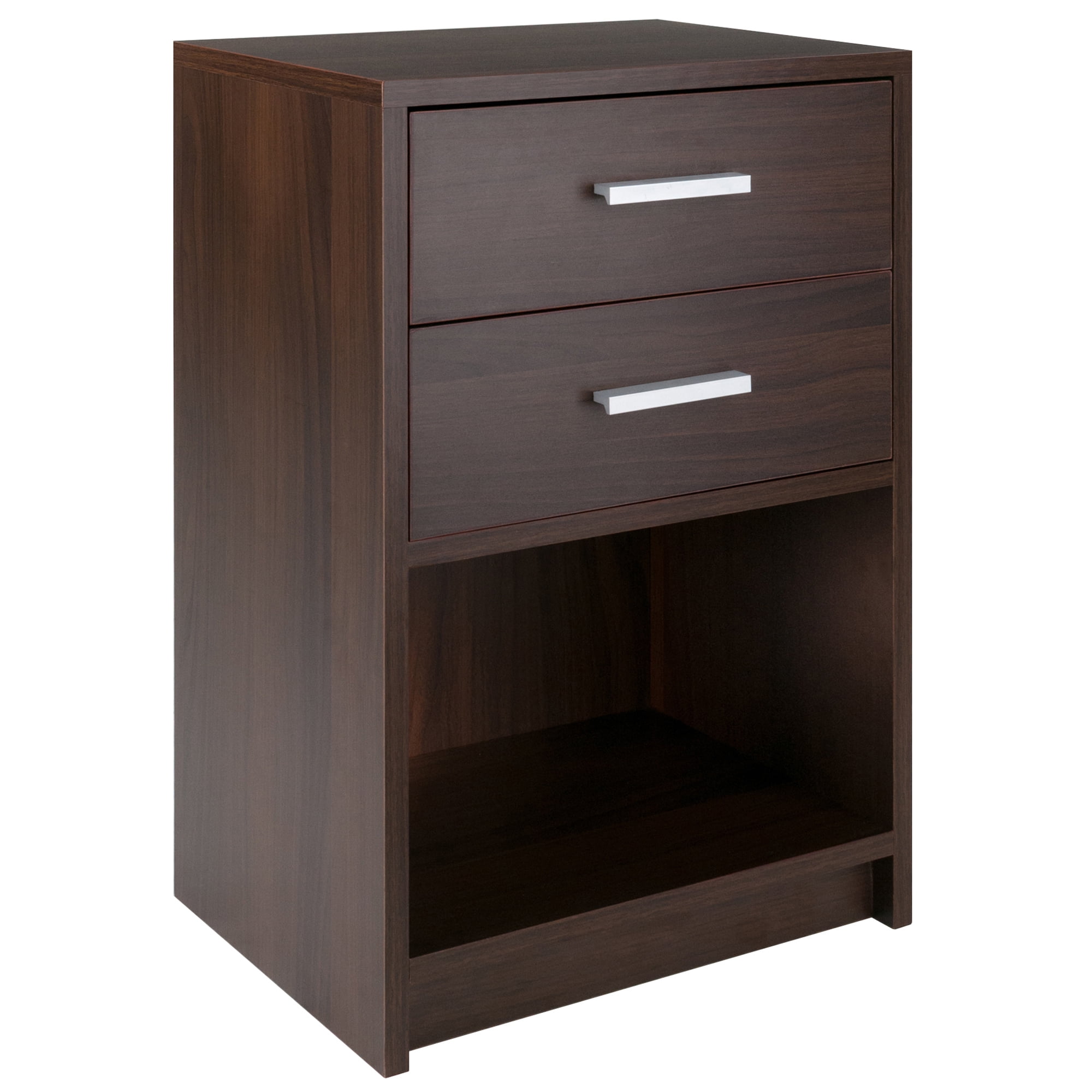 Winsome Wood Molina 2 Drawer Nightstand Cocoa Finish Walmart Com Walmart Com