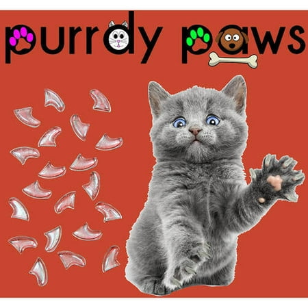 Purrdy Paws Soft Nail Caps pour chats, 40-Pack, chaton Effacer