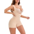 thumbnail image 4 of INSPIRE CHIC Women's Open Bust Side Zipper Body Shaper Adjustable Straps Tummy Control and Butt Lifter Bodysuits S Beige, 4 of 6