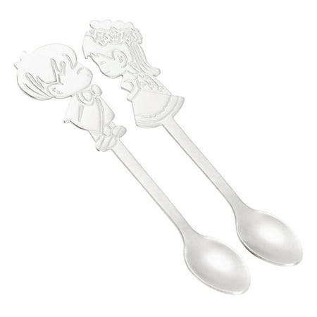 

Stainless Steel Coffee Spoon Soup Spoon Wedding Decor Gift Cartoon Boy+ Girl