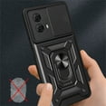 thumbnail image 5 of CSmall for Motorola G34 Case with Slide Camera Lens Cover, Military Grade Shockproof Protection Cover with Rotate Ring Kickstand Case for Moto G34 SJ Blue, 5 of 8
