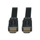 Eaton Tripp Lite Series 16 ft HDMI High-Speed Flat Cable, Digital Video with Audio, UHD 4K (M/M), black,. (4.88 M) - Câble HDMI - HDMI Mâle vers HDMI Mâle - 16 ft - triple Blindage - Noir - Plat – image 1 sur 2