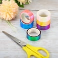 thumbnail image 5 of Unique Bargains 15mmx5m Holographic Tape Adhesive Metallic Foil Masking Sticker, Pink 12 Roll, 5 of 5