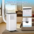thumbnail image 6 of 10000 BTU Portable Air Conditioner, Cools Up to 560 Sq. Ft., Portable AC Unit with Cooling, Dehumidifier and Fan Functions, Remote Control, LED Display, and Window Venting Kit Included, 6 of 7