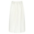thumbnail image 4 of RUNQHUI Jupon Long en Satin pour Femme Demi-Jupon Jupe sous Robe Jupons Rallonge Demi-Jupons 75cm Blanc TTG, 4 of 7