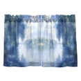 thumbnail image 7 of Yayeee Kitchen Curtains Tier Pair Light Filtering 27"x36" Rod Pocket Short Cafe Window Panel, Plants and River, 7 of 7