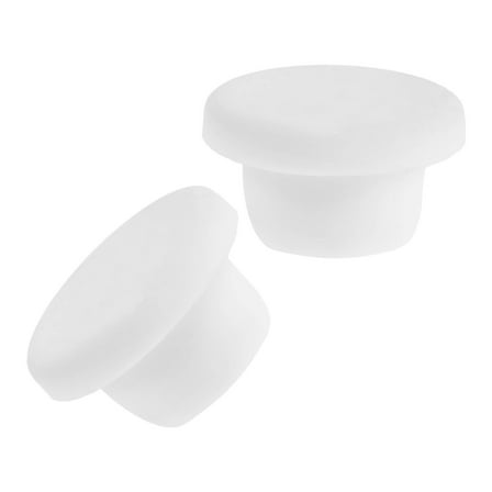 BESTYASH 2Pcs Universal White Rubber Freezer Drain Plug Seal Leak Proof Drain Hole Cap