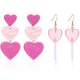thumbnail image 1 of 2 pares de pendientes de corazón cuelgan lindos pendientes colgantes de amor pendientes de San Valentín accesorios de mujer, 1 of 6