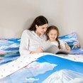 thumbnail image 5 of Homewish Cherry Blossom Queen Comforter Set,Japanese Fuji Mountain Bedding Sets,Pink Sakura Bedding Comforter Set For Men Women,Ultra Soft Home Decor Reversible,3 Pieces, 5 of 8