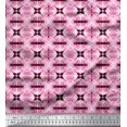 thumbnail image 1 of Soimoi Pink Heavy Satin Fabric Floral Tie-Dye Print Fabric by the Yard 56 Inch Wide, 1 of 3