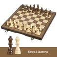 thumbnail image 6 of Magnetic Wooden Chess Set for Adults Kids 15'' Chess Board with Handmade Pieces, Folding Portable Travel Unique Chess Sets Game for Tournament Professional Beginner, 6 of 8