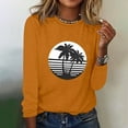 thumbnail image 1 of EQWLJWE Hauts d'Entraînement à Manches Longues pour Femmes Mode Printemps Imprimé Manches Longues Col Rond Tee Décontracté Vêtements d'Automne pour Femmes, 1 of 6