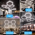 thumbnail image 2 of VFM Hexagon LED Garage Light: 25-Pack Updated Bigger Size, 23000LM Super Bright Car Detailing Ceiling LED Shop Light for Warehouse Workshop Gym Basement Car Care Wash Room, 2 of 10