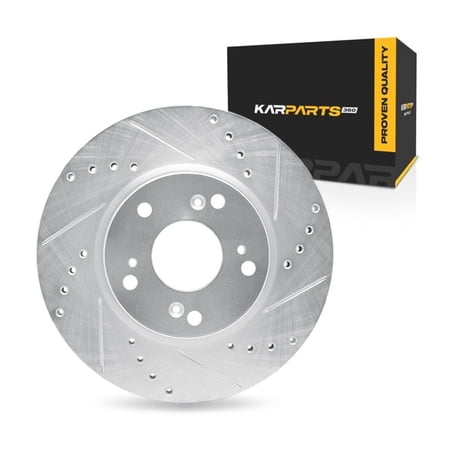 KarParts360 For Honda Accord 2013 14 15 16 2017 Brake Rotor Front, Passenger Side | Cast Iron | Vented | Silver Finish | 21 Millimeters/0.83 Inches Discard Thickness | 5 Stud/Lug Hole