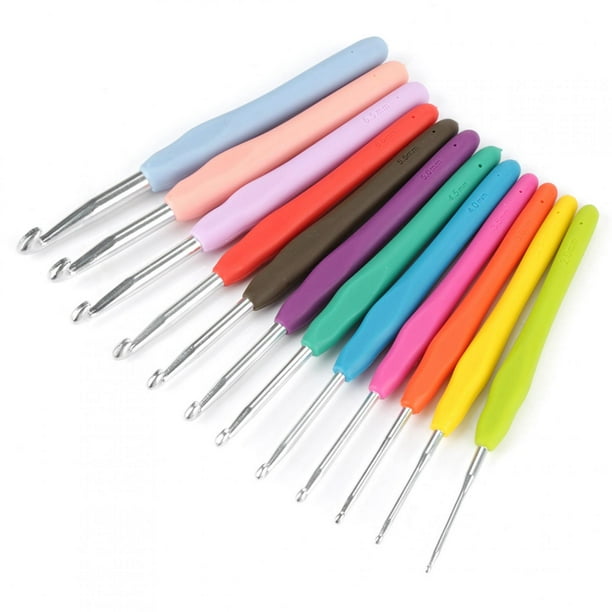 Juego de herramientas de costura para tejer a mano, 12 Uds., ganchos de ganchillo extendidos, agujas con accesorios