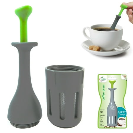 French Confit Pot - 1 French Press Coffee Maker Leaf Tea Portable Manual Brewer Single Serve Jokari
