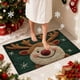thumbnail image 1 of Decoraciones navideñas, Alfombra navideña para entrada, Tapete absorbente antideslizante para el hogar, Tapete antimanchas para baño, Tamaño 15.7x23.6 pulgadas, Poliéster, Tapetes para el piso de la h, 1 of 6
