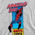 thumbnail image 3 of Marvel Comics Mens Amazing Dad Spider-Man Corner Box Heather Fathers Day T-Shirt, 3 of 6