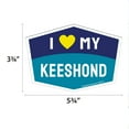 thumbnail image 2 of I Love My Keeshond Hexagon Shaped Magnet, 2 of 3