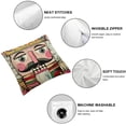 thumbnail image 4 of SHANXI AnyDesign Merry Christmas Throw Pillow Covers Xmas Nutcracker Pillow Case Pink Christmas Farmhouse Decorative Cushion Case 24x24in, 4 of 5