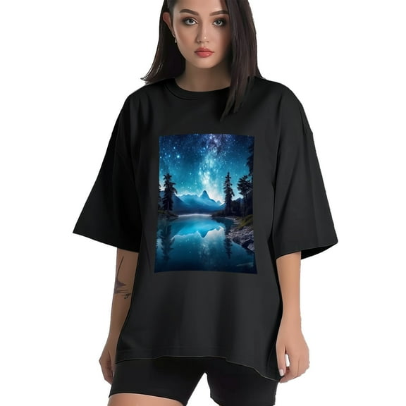 Plus Size Shirt for Women Black Tops for Women Short Sleeves Shirt for Women Night 4 T Shirt Crewneck Shirt for Women XS