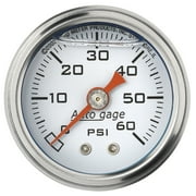 AUTO METER 2176 PRESSURE GAUGE, 0-60 PSI WHITE