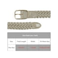 thumbnail image 4 of INSPIRE CHIC Women's Braided Belt Square Buckle Versatile for Coat Jeans Decorative Belts, 4 of 6