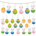 thumbnail image 1 of HSHDLDF Easter Tree Felt Ornaments, 24PCS Easter Bunny Egg Decorations, Easter Egg with Hanging Cord Loop String for Kids Gifts Easter Home Party Decoration, 1 of 7
