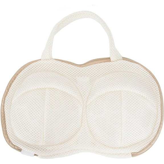 3Pcs Bra Wash Bags for Laundry Lingerie Brassiere Bag bra washing protector holder for Washing Machine Beige