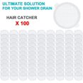 thumbnail image 3 of 100 Pack, Disposable Shower Drain Hair Catcher Mesh Stickers for Bathroom Kitchen, 3 of 5