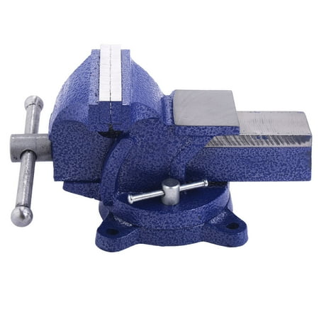 4" Bench Vise with Anvil Swivel Locking Base Tabletop Clamp Heavy Duty Steel
