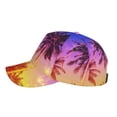 thumbnail image 2 of Lsque Palm Trees at Sunset Baseball Cap Trucker Low Profile Hat Golf Dad Hat Adjustable Original Classic Unconstructed Plain Cap Men Women, 2 of 9