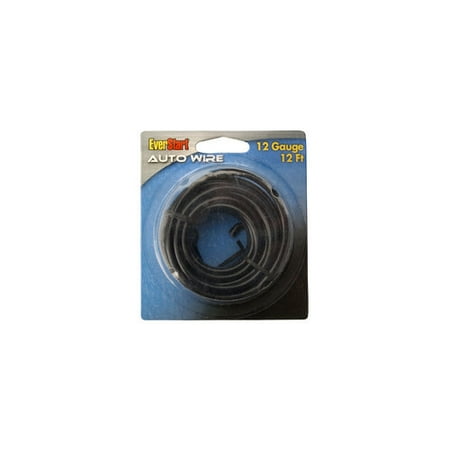Everstart 51654-76-08 12-Gauge Black Automotive Primary Wire, 12-Feet