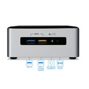 Intel Mini Desktop Mini PC Computer, Intel Core i5, 32GB RAM, 512GB SSD, Windows 10, Gray, NUC6i5SYH-R-32512P