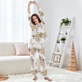 thumbnail image 5 of FORMRS Womens Pajama Set Long Sleeve Top and Pants with Pockets Soft Comfy Lounge Sleepwear, Sizes S-2XL, Colorful Airplanes Pattern, 5 of 7