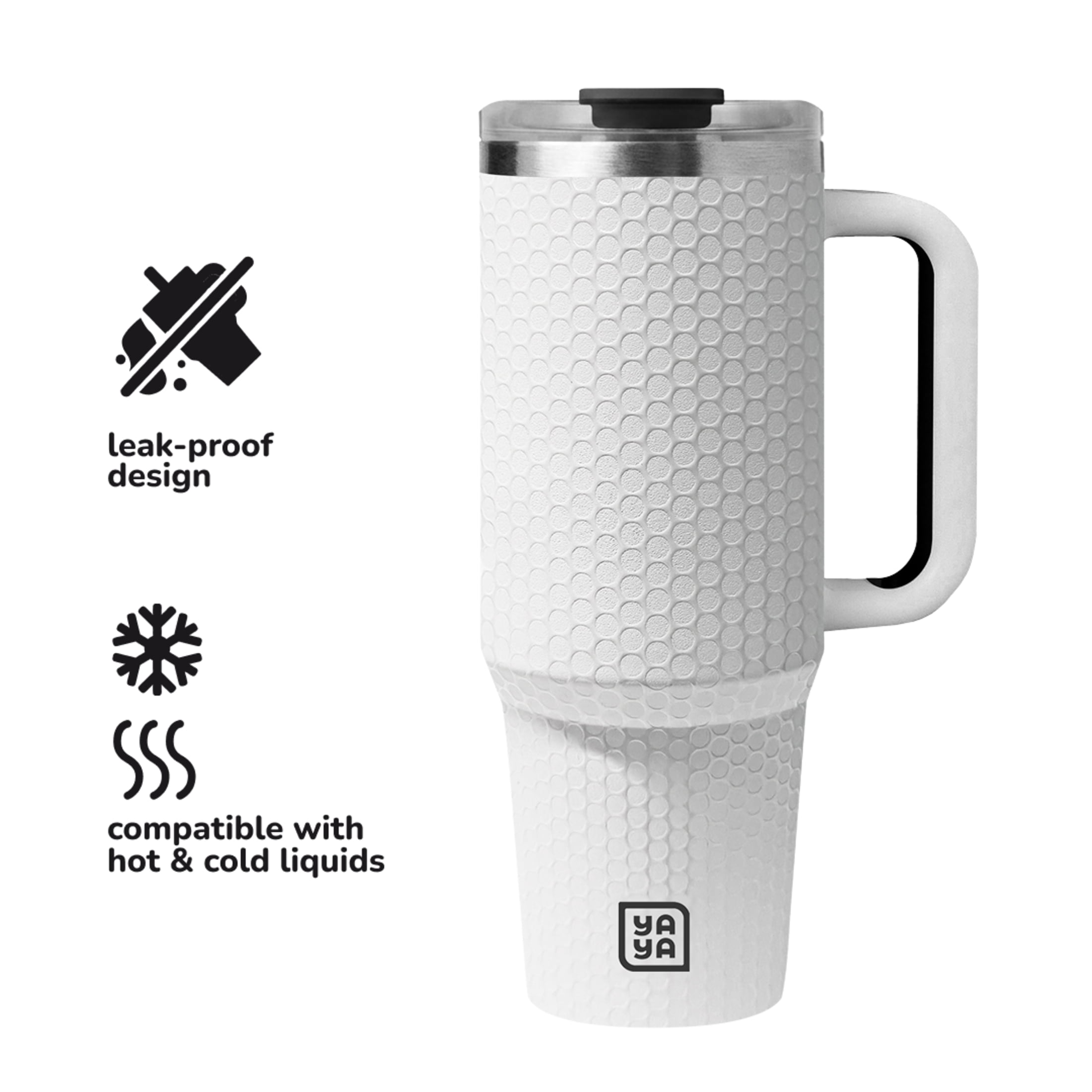 YAYA Dad & Me Tumbler Set, Matching Insulated Stainless Steel Tumblers with Spill-Proof Toddler Tumbler & Reusable Straw, Ergonomic Grip Handle, Dishwasher Safe, 40oz + 12oz, Golf