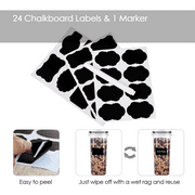 Cereal Storage Container Set of 4, Sindcom Airtight Food Storage Containers, 135.2 fl oz, Black