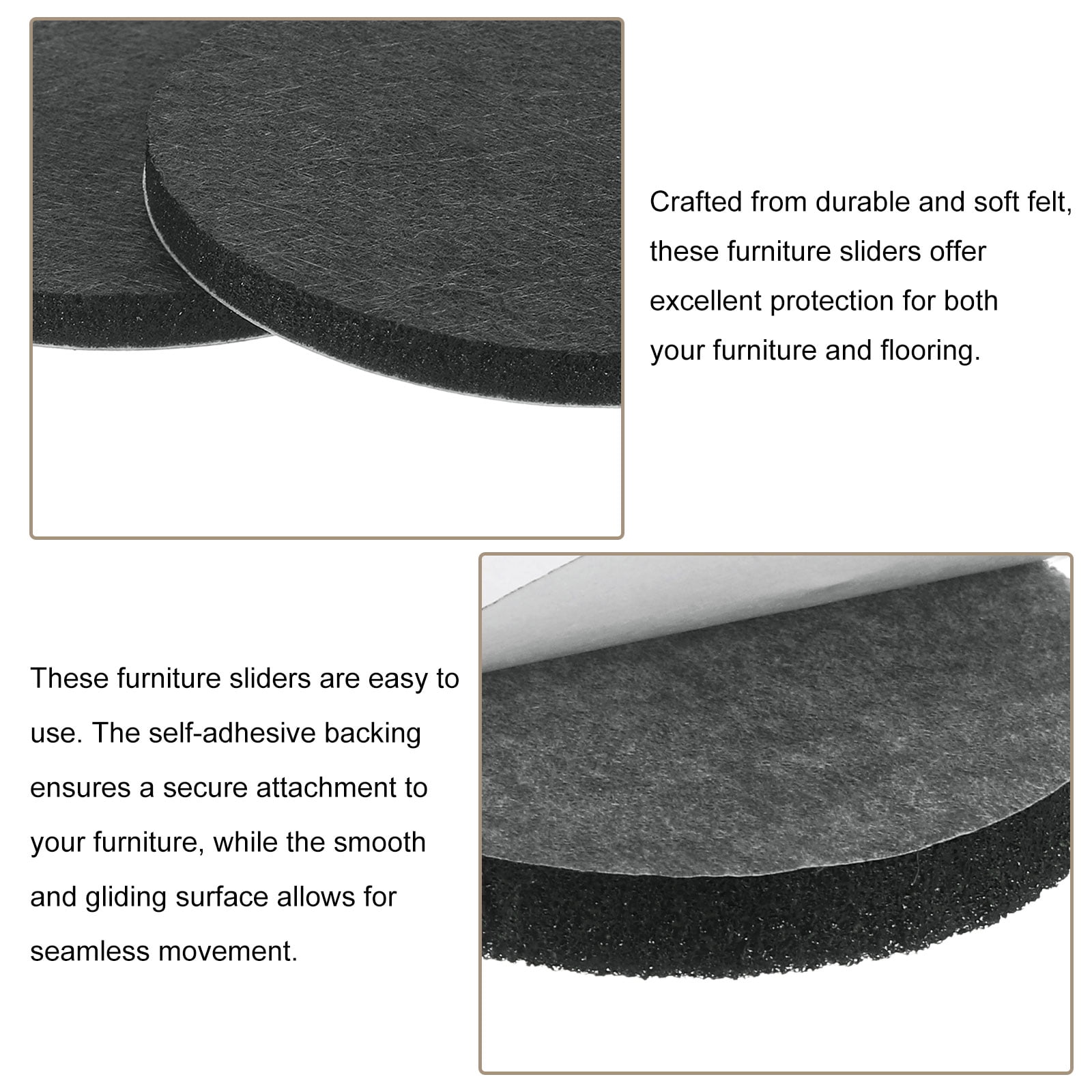Unique Bargains Polyvinyl Chloride Table Leg Caps Floor Protector 8 Pcs 2.5"