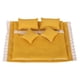 thumbnail image 1 of Juego de ropa de cama de simulación para casa de muñecas en miniatura de 1/12, sábana de tela, almohada y edredón. Amarillo, 1 of 9