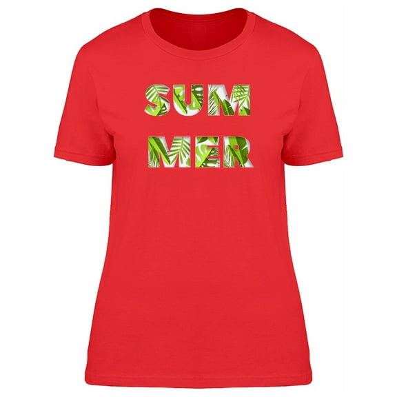 Summer, Cool Tropicas Leaves T-Shirt Women -Image by Shutterstock, Female XX-Large
