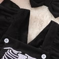 thumbnail image 5 of Baby Girl Onesies Kids Fly Sleeve Halloween Skeleton Backless Romper Bodysuit Headband Set Rompers for Girls, 5 of 6