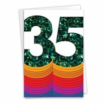 1 Funny Anniversary Card with Envelope - Bold Milestones 35 C6110RMAG