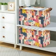 thumbnail image 2 of Yayeee Foldable Storage Basket for Shelves with Handles Set of 2 Waterproof Cloth Bins, Art Geometric, 2 of 7