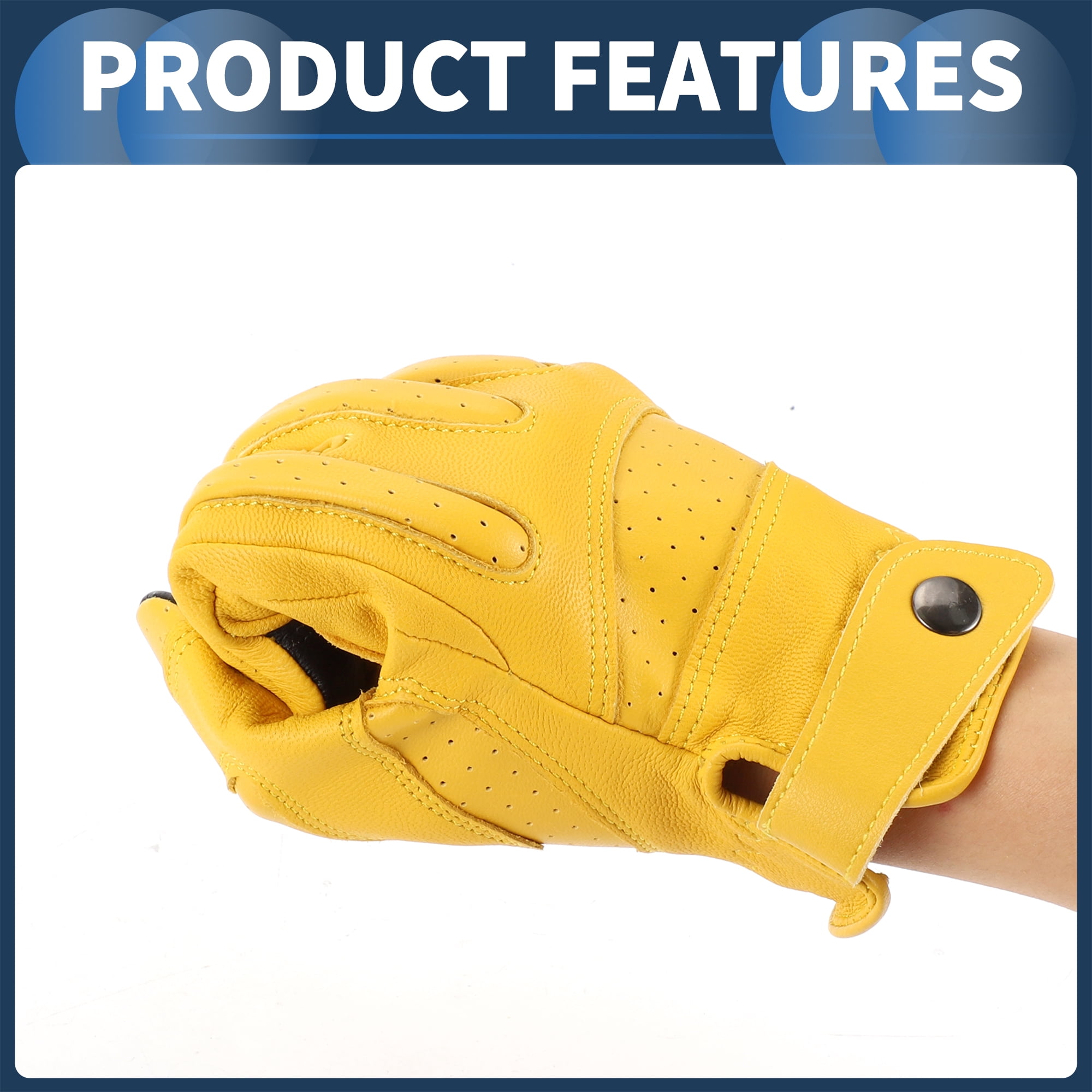 Unique Bargains Motorcycle Gloves, Off-Road Mountain Motorcross Motorbike Dirt Bike Bicycle Racing ATV UTV M 1 Pair