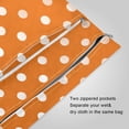thumbnail image 3 of 2 Pack Wet Dry Bags,Warm Orange Cream Dots Waterproof Reusable Dual Zipper Bags for Swimwear, Gym Clothes, Toiletries, Baby Diapers, 3 of 8