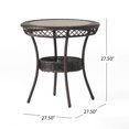 thumbnail image 5 of Christopher Knight Home Figi Outdoor 27-inch Wicker Glass Table by  - 27.75"W x 27.75"D x 27.5"H Multibrown, 5 of 5