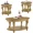 Antique Natural, variant on BFJDM 3-Piece Coffee Table Set, Coffee Table and Round End Tables Set of 2, Victorian Living Room Coffee Table Sets, Antique Natural