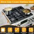 thumbnail image 3 of AEVXKHI 8PCS Stove Side Gap Protectors, Stainless Steel Stove Gap Guards, Anti Rust Heat Resistant Stove Gap Fillers for Home Kitchen, 3 of 9