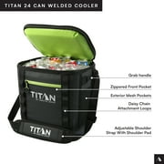 Titan by Arctic Zone 24 Can, 16 Quart Welded Soft Cooler with Waterproof Exterior, Black